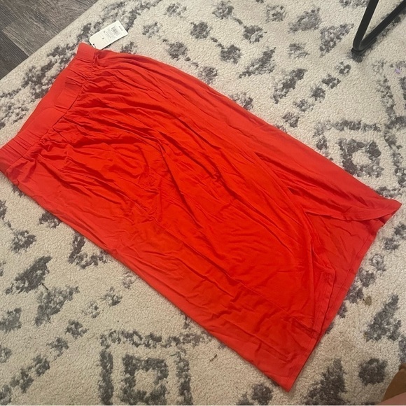 A New Day Modal Stretch Wrap Orange Skirt medium - Picture 4 of 12